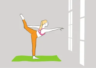 Yoga Fitness Pose Stickdatei