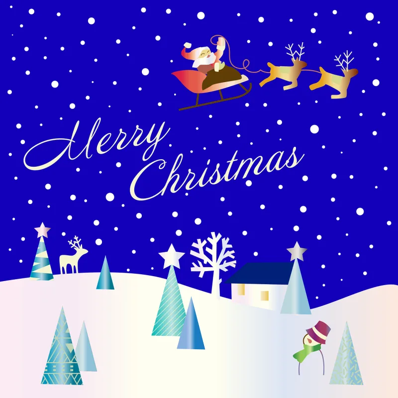 Merry christmas Winter Santa Stickdatei – Weihnachten