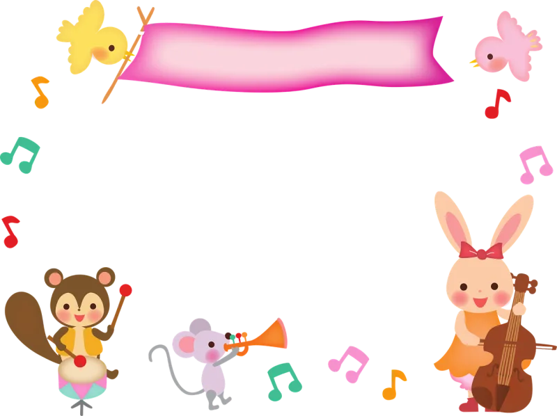 Musical animals Rabbit Mouse Stickdatei – Musik