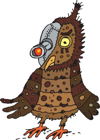 Owl Terminator Bird Stickdatei – Kinder