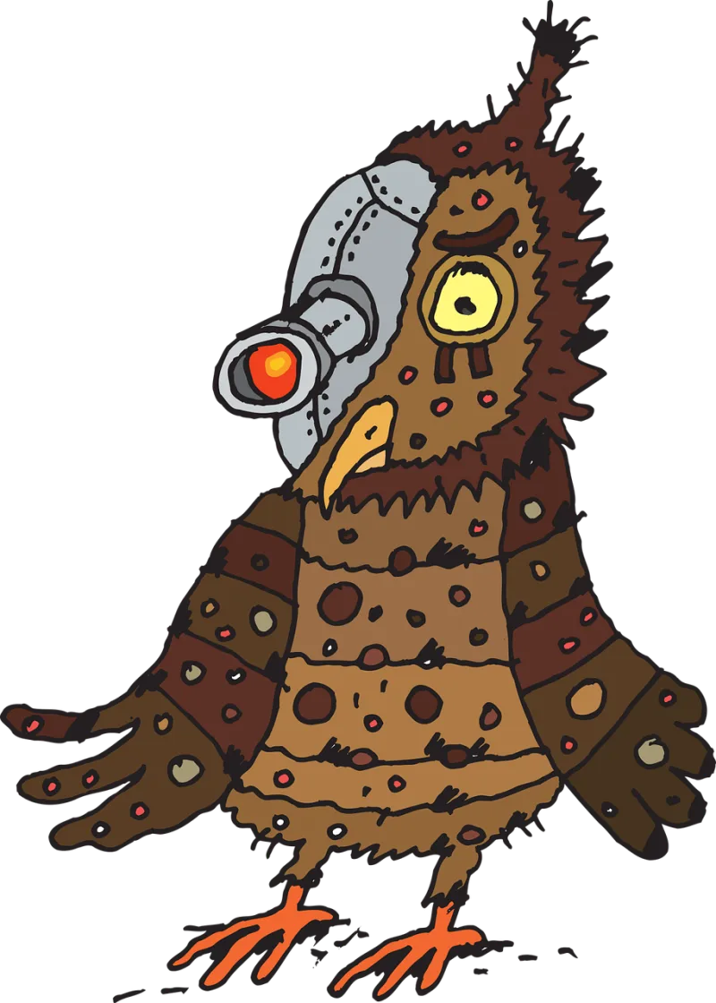 Owl Terminator Bird Stickdatei – Kinder