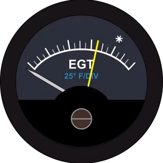 Exhaust gas temperature gauge Egt gauge Temperature gauge Stickdatei