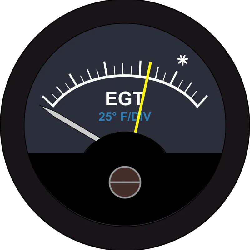 Exhaust gas temperature gauge Egt gauge Temperature gauge Stickdatei – Kinder