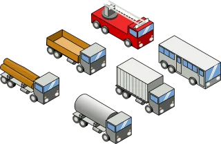 Toy trucks Toy vehicles Trucks Stickdatei