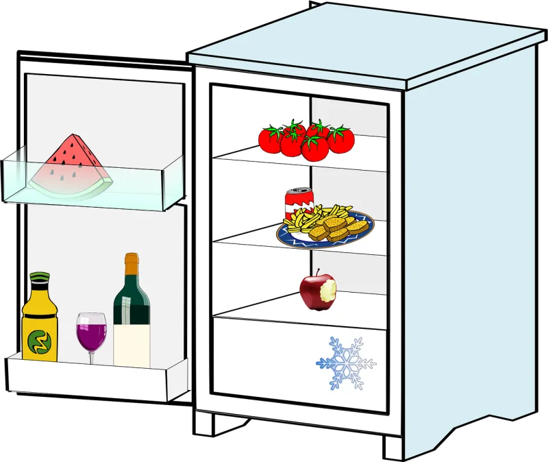 Refrigerator Kitchen Appliance Stickdatei – Essen & Trinken