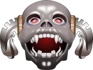 Skull Horns Teeth Stickdatei – Kinder