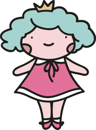 Princess Crown Little girl Stickdatei