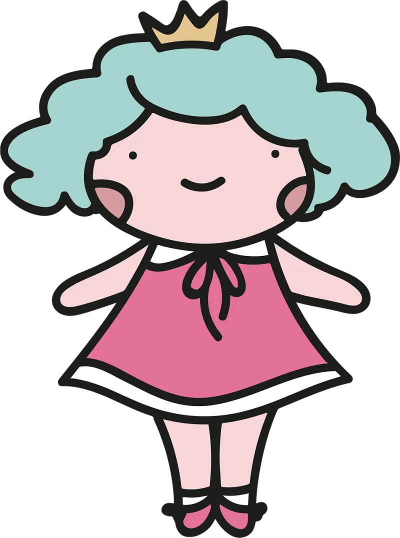 Princess Crown Little girl Stickdatei – Kinder