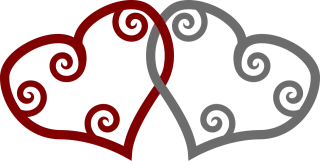 Two Hearts Shapes Stickdatei