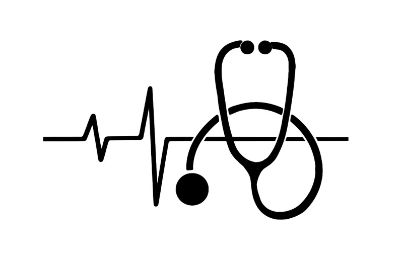 Stethoscope Icon Medical Stickdatei – Herzen & Liebe