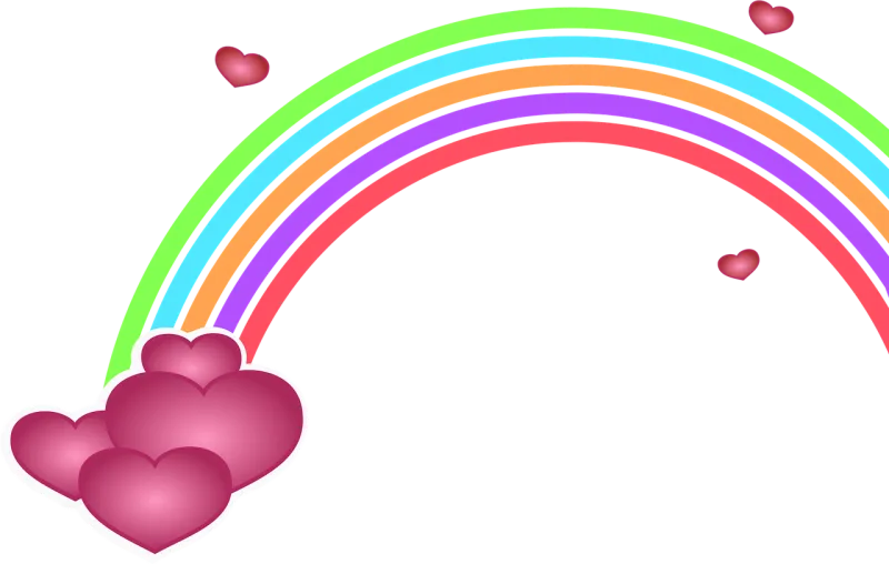 Rainbow Hearts Colors Stickdatei – Herzen & Liebe