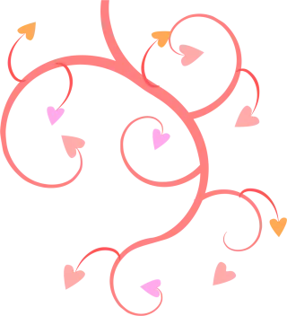 Pink Vines Hearts Stickdatei – Herzen & Liebe