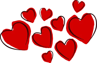 Hearts Valentine Love Stickdatei