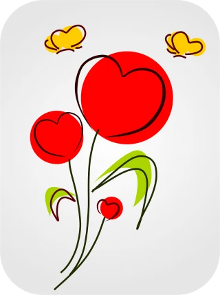 Heart Flower background Beautiful flowers Stickdatei