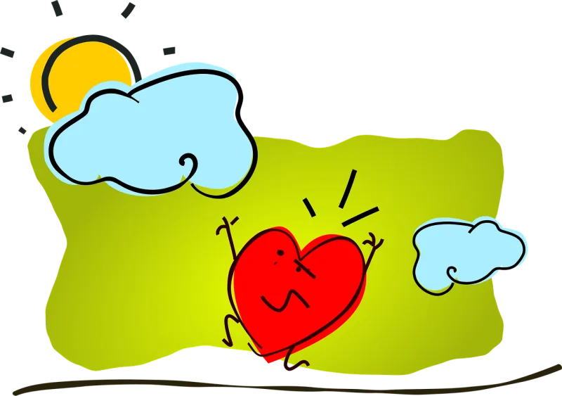 Sun Heart Clouds Stickdatei – Herzen & Liebe