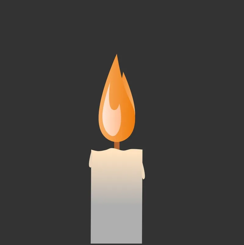 Candle Fire Flame Stickdatei – Weihnachten