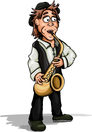 Saxophonist Musician Saxophone Stickdatei
