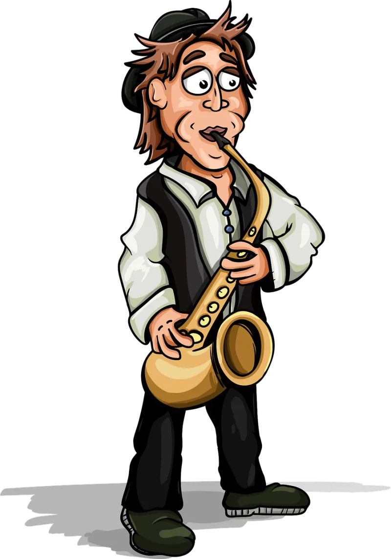 Saxophonist Musician Saxophone Stickdatei – Musik