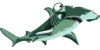 Shark Fish Hammer Stickdatei – Tiere