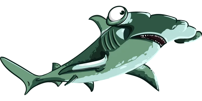 Shark Fish Hammer Stickdatei – Tiere