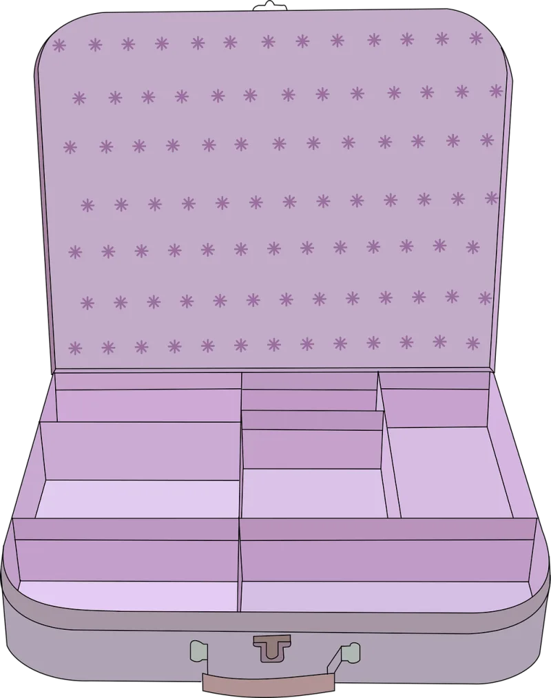 Suitcase Purple Open Stickdatei – Sport
