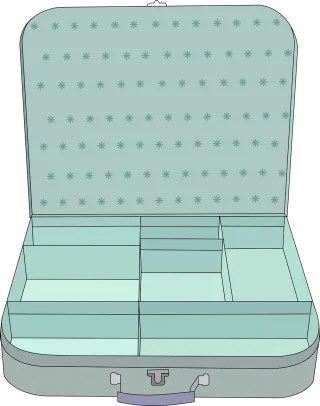Suitcase Empty Luggage Stickdatei