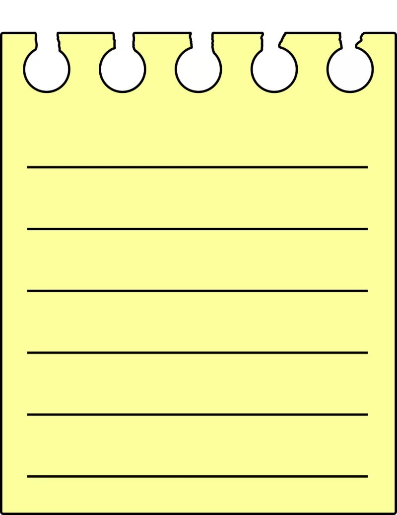 Notepad Sheet Blank Stickdatei – Musik
