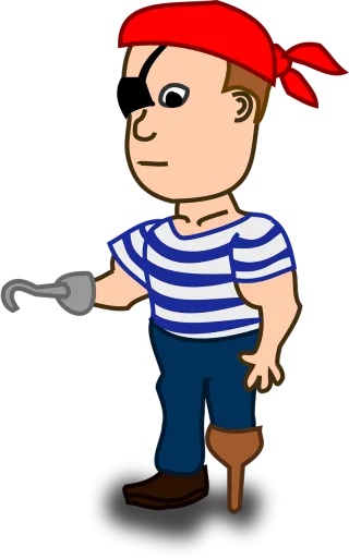 Pirate Person Man Stickdatei – Kinder