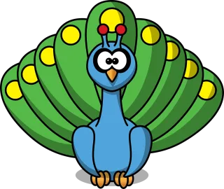 Peacock Bird Animal Stickdatei