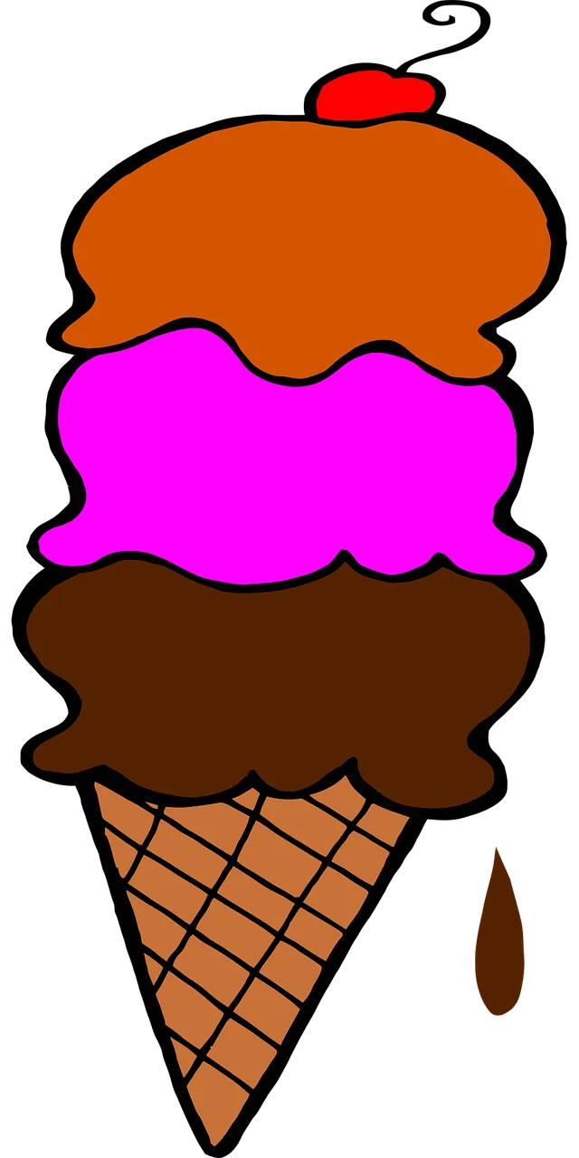 Ice cream Cone Dessert Stickdatei – Kinder