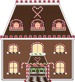 Graphic Gingerbread Christmas Stickdatei – Weihnachten