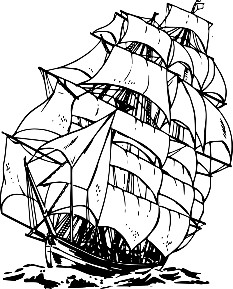 Sailing Ship Ocean Stickdatei – Fahrzeuge