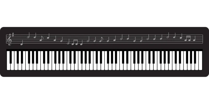 Keyboard Organ Instrument Stickdatei – Musik