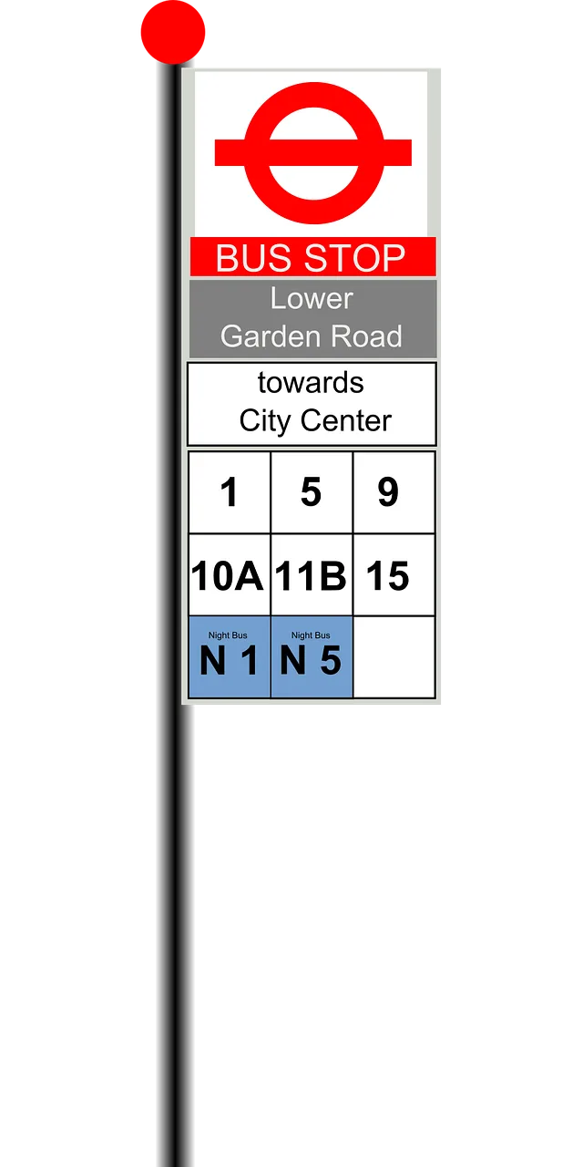 Bus Stop Road Stickdatei – Fahrzeuge