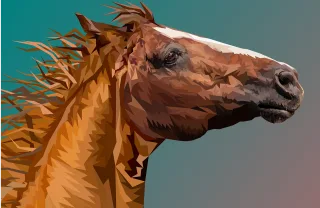 Horse Head Animal Stickdatei