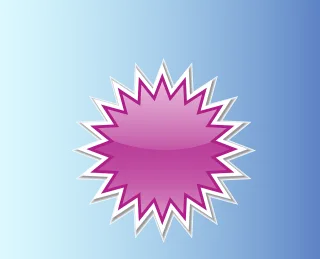 Violet Star Balloon Stickdatei