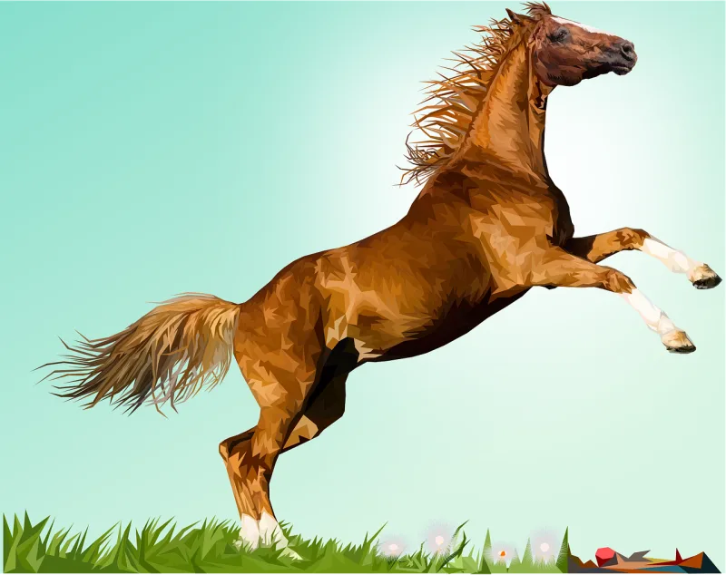 Horse Prancing Animal Stickdatei – Tiere