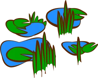 Lily pads Swamp Marsh Stickdatei