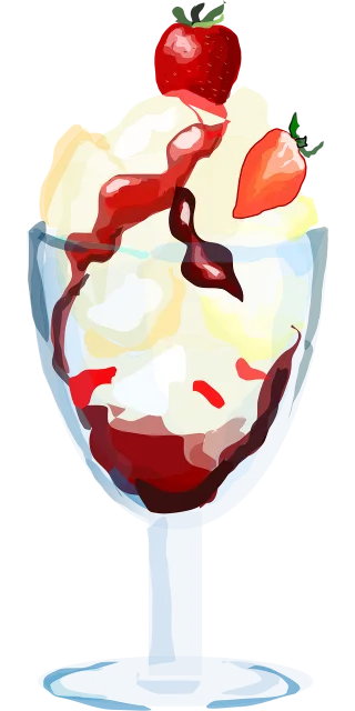 Sundae Dessert Strawberry Stickdatei