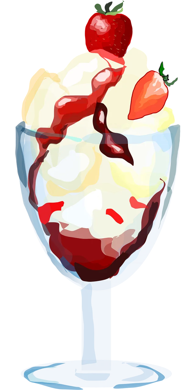Sundae Dessert Strawberry Stickdatei – Kinder