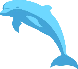 Dolphin Blue Jumping Stickdatei