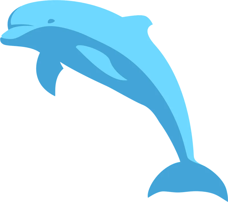 Dolphin Blue Jumping Stickdatei – Tiere