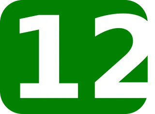 Twelve Number 12 Stickdatei