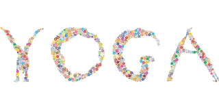 Yoga Typography Circles Stickdatei