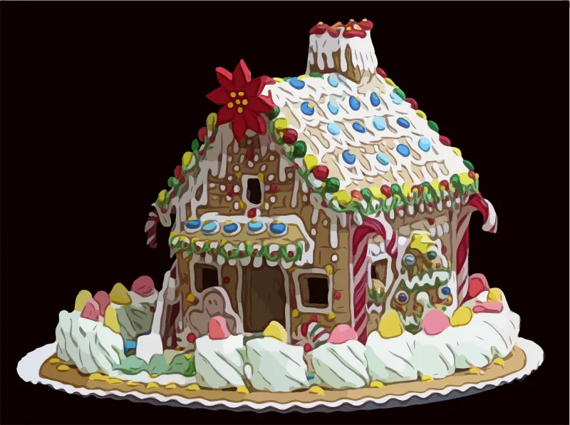 Gingerbread house Christmas Hoi Stickdatei – Weihnachten