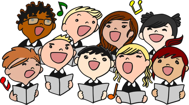 Choral Singing Children Stickdatei – Musik