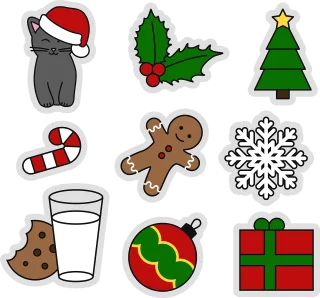 Christmas Motives Stickers Stickdatei