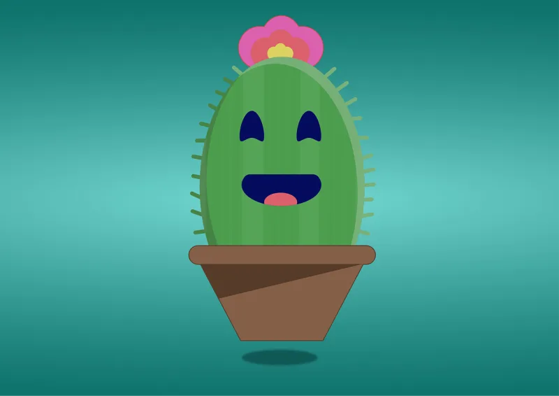 Cactus Cartoon Illustration Stickdatei – Natur