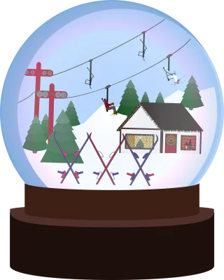 Graphic Snowglobe Winter Stickdatei