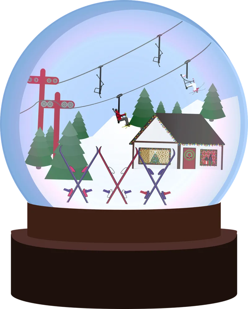 Graphic Snowglobe Winter Stickdatei – Sport